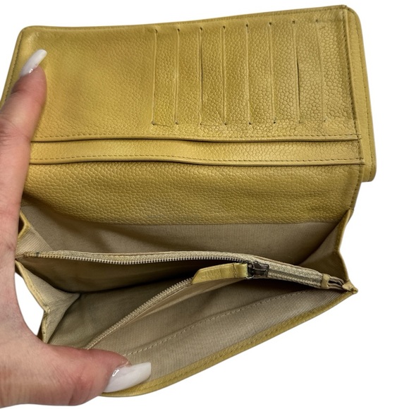 Chanel Matelasse Yellow Lambskin Long Wallet *AUTHENTIC* - Picture 13 of 15